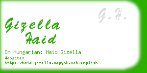 gizella haid business card